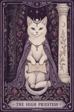 ภาพประกอบไพ่ The High Priestess