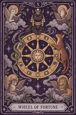 ภาพประกอบไพ่ Wheel of Fortune