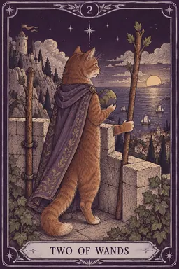 ไพ่ Two of Wands