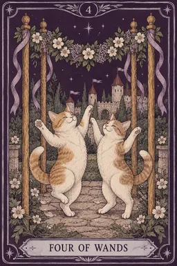 ไพ่ Four of Wands
