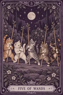ไพ่ Five of Wands