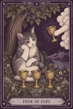 ไพ่ Four of Cups