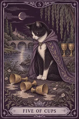 ไพ่ Five of Cups