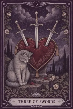 ไพ่ Three of Swords