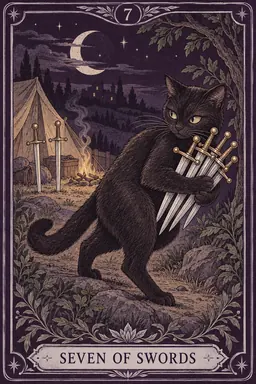 ไพ่ Seven of Swords