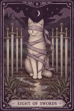 ไพ่ Eight of Swords