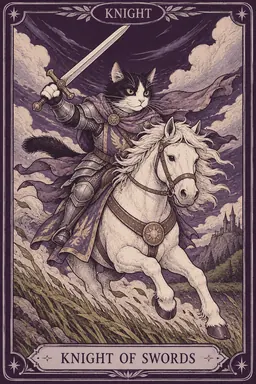 ไพ่ Knight of Swords