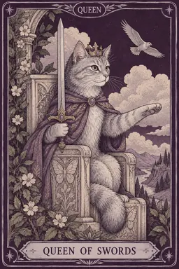 ไพ่ Queen of Swords