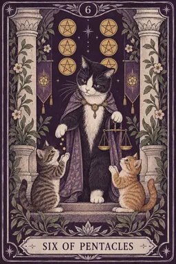 ไพ่ Six of Pentacles