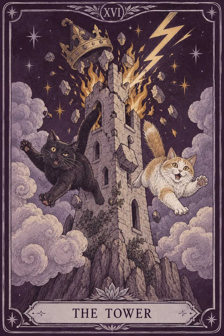 ภาพไพ่แมว The Tower