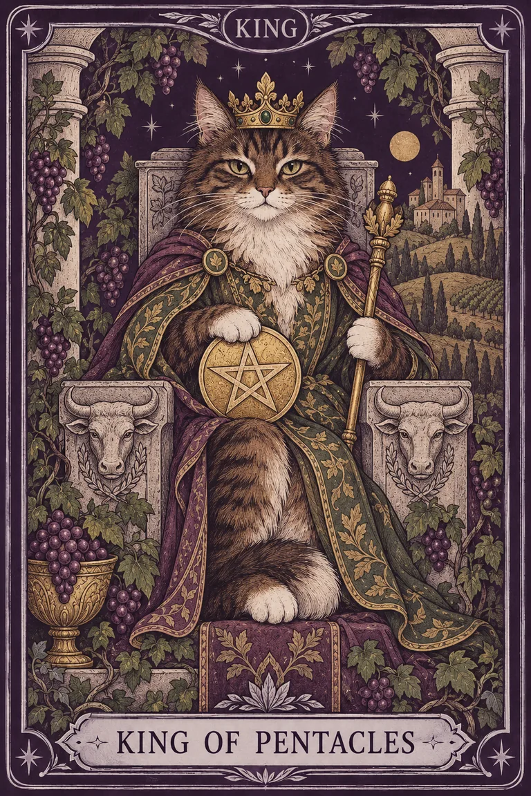 ภาพไพ่แมว King of Pentacles